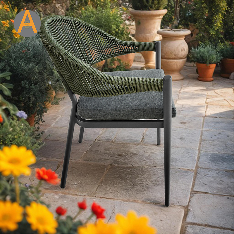 Silla de jardín de mimbre de ratán profesional