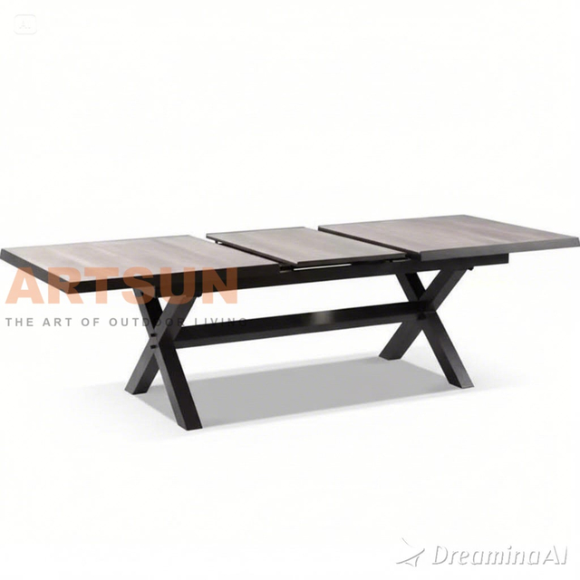 Mesa de comedor extensible de aluminio para exteriores