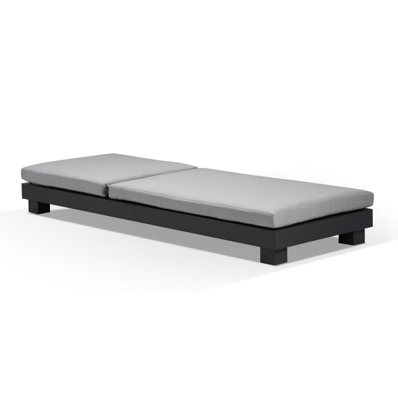 Linga de teca de aluminio de estilo europeo Bed de sol al aire libre