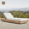 Hotel Resort Beach Chaise Lounge Teak Madre Marco de madera solar para la piscina al aire libre