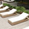 Hotel Tejido reclinado de mimbre Sun Bed Sun Lugar