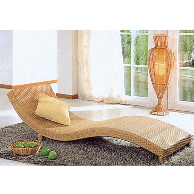 Ratán reclinable al aire libre moderno para sungers para spa y jardín