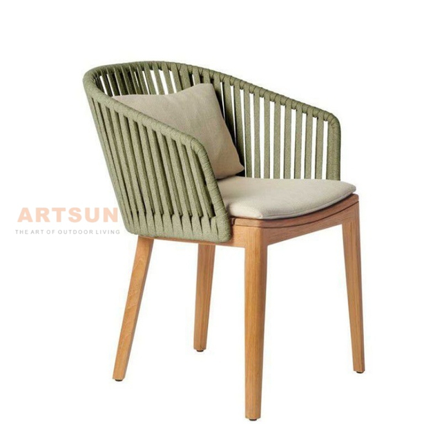 Silla de comedor de madera de teca de certificado FSC de venta caliente FSC