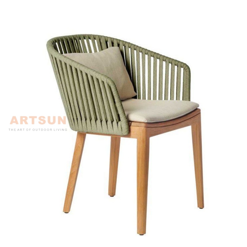 Silla de comedor de madera de teca de certificado FSC de venta caliente FSC