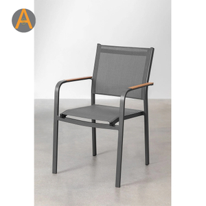 Fabricante profesional Muebles para exteriores Silla de aluminio apilable para cafetería