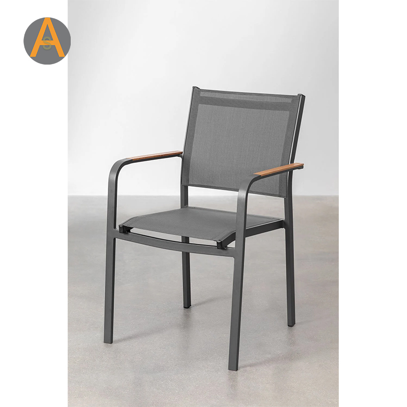 Fabricante profesional Muebles para exteriores Silla de aluminio apilable para cafetería