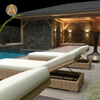 Reclinador de mimbre bed cama solar para piscina al aire libre